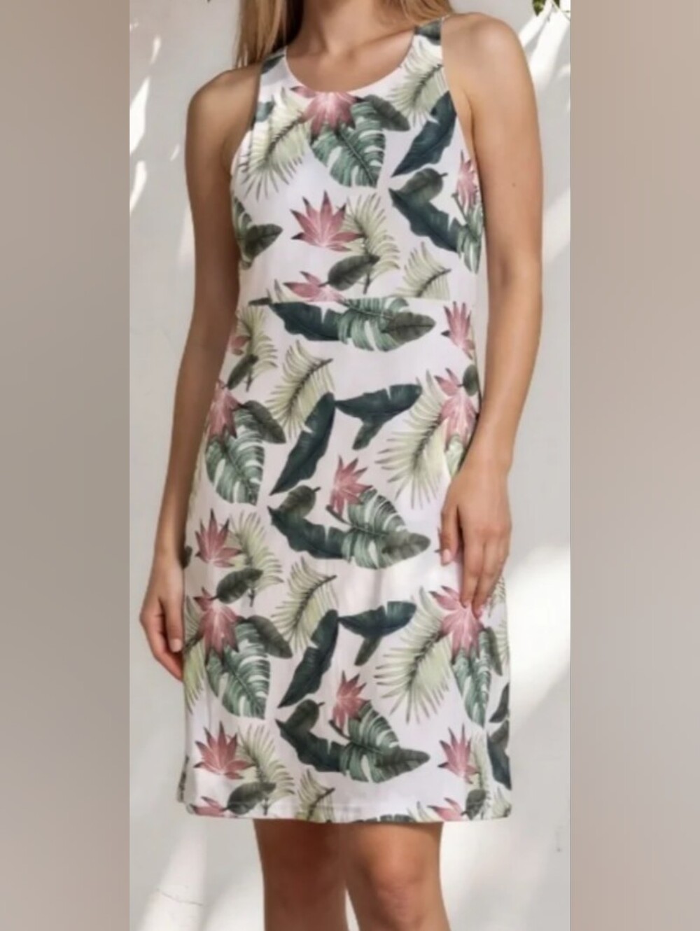 Kyodan Tropical Leaf Tank Dress